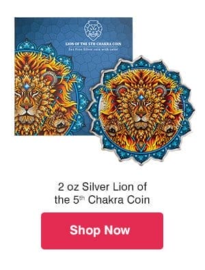 2 oz Silver Lion of the 5th Chakra Coin (2023)