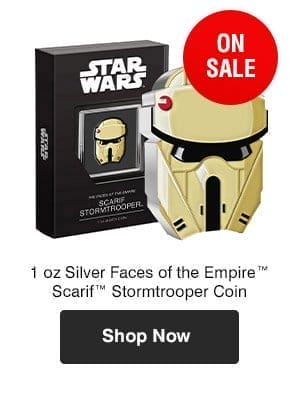 1 oz Silver Faces of the Empire™ Scarif™ Stormtrooper Coin