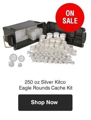 250 oz Silver Eagle Rounds Kitco Cache Kit