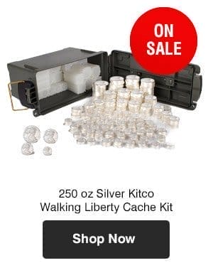 250 Silver Kitco Walking Liberty Cache Kit 