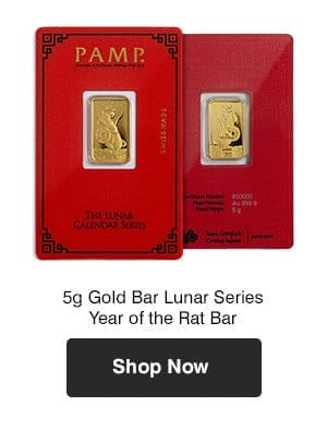 5g Gold Lunar Series Year of the Rat Bar 