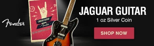 1 oz silver coin - Jaguar Guitar
