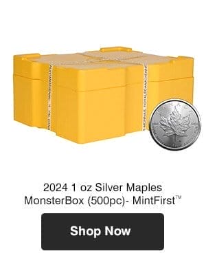 2024 1 oz Silver Maples MonsterBox (500pc)- MintFirst