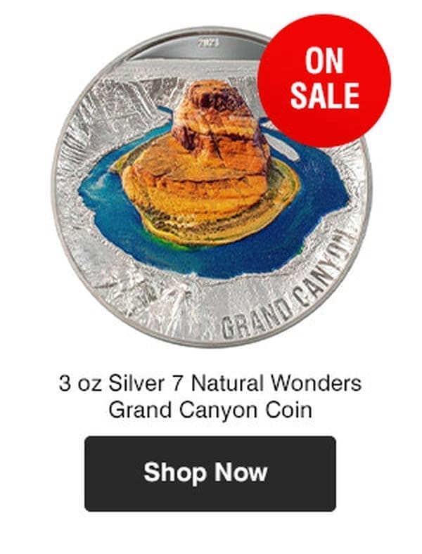 3 oz Silver 7 Natural Wonders Grand Canyon Coin (2021) ON SALE