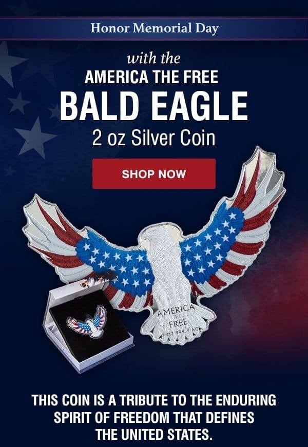 Buy 2 oz Silver America the Free Bald Eagle Coin