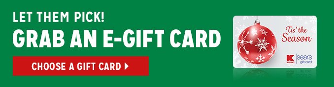 Let them pick! Grab an e-gift card
