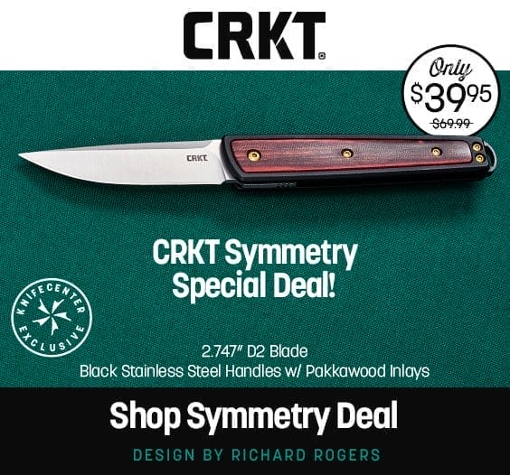 CRKT 7190PW Richard Rogers Symmetry Slipjoint Front Flipper Knife