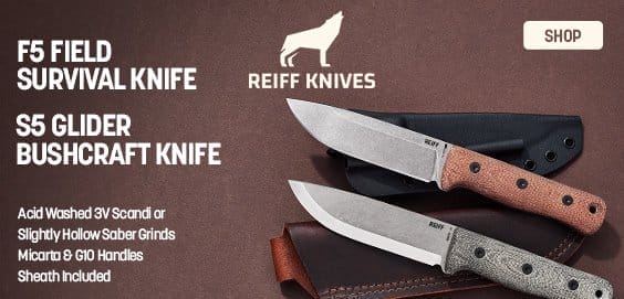 Reiff Knives F5 Field Survival and S5 Glider Bushcraft Knives