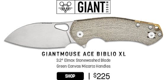 GiantMouse ACE Biblio XL Flipper Knife