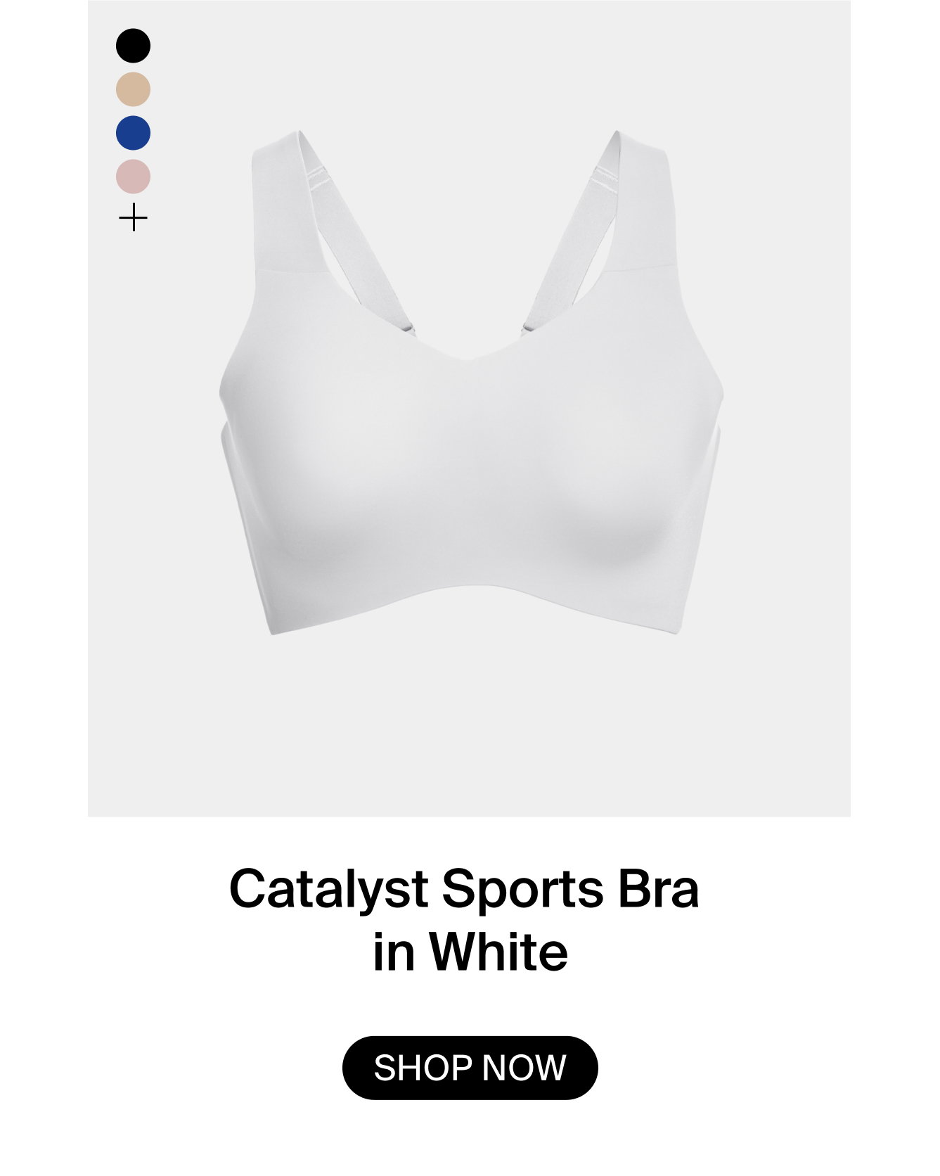 Catalyst sports bra in White. SHOP NOW. 