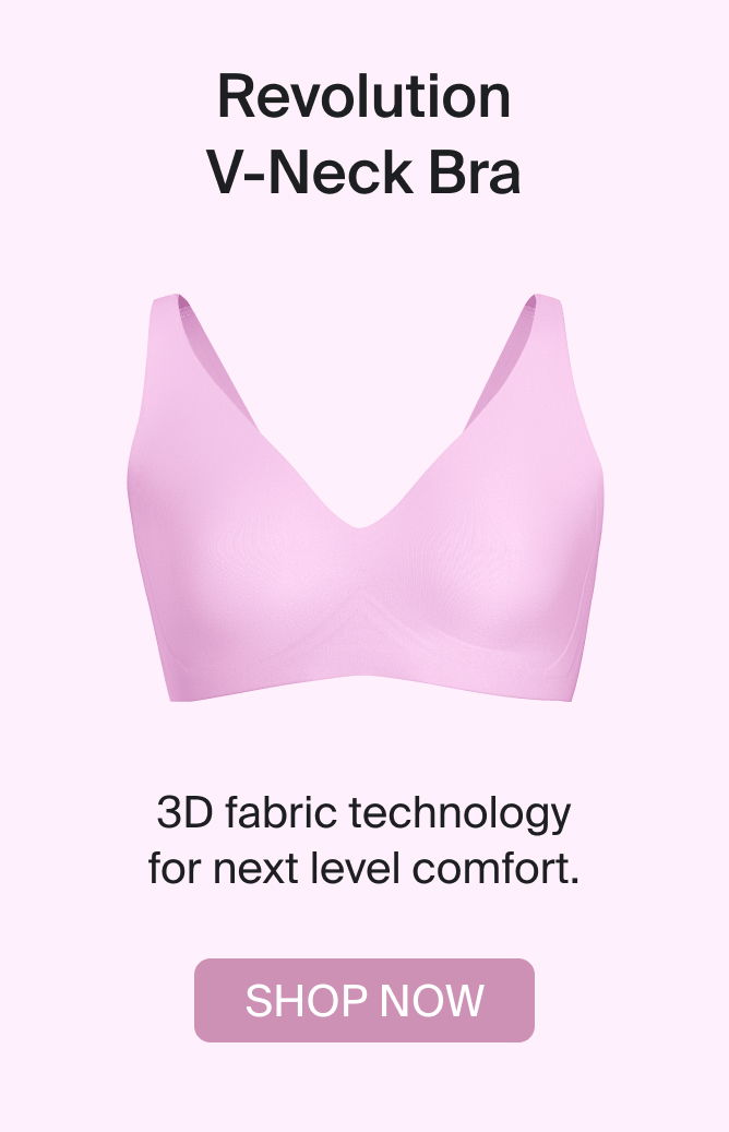 Revolution V-Neck Bra. 3D fabric technology for next level comfort. SHOP NOW.