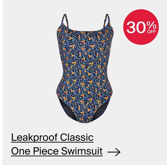 30% off: Leakproof Classic One Piece Swimsuit