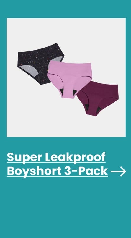 Super Leakproof Boyshort 3-Pack