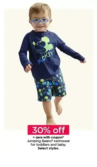 30% off plus save with coupon jumping beans swimwear for toddlers and baby. select styles.