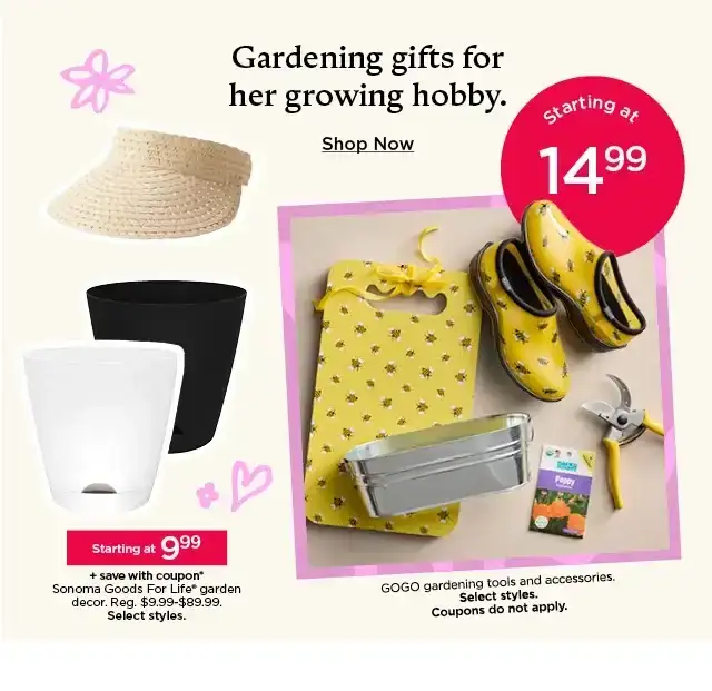 Gardening gifts for her growing hobby. Shop now.