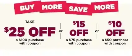 buy more save more with coupon. shop now. 