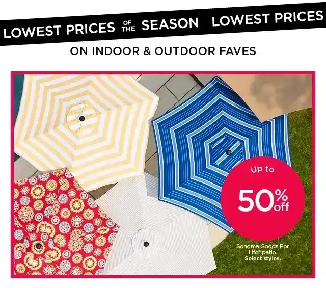 Lowest prices of the season for grilling and chilling. 40% off Sonoma Goods for Life patio furniture. Select styles.