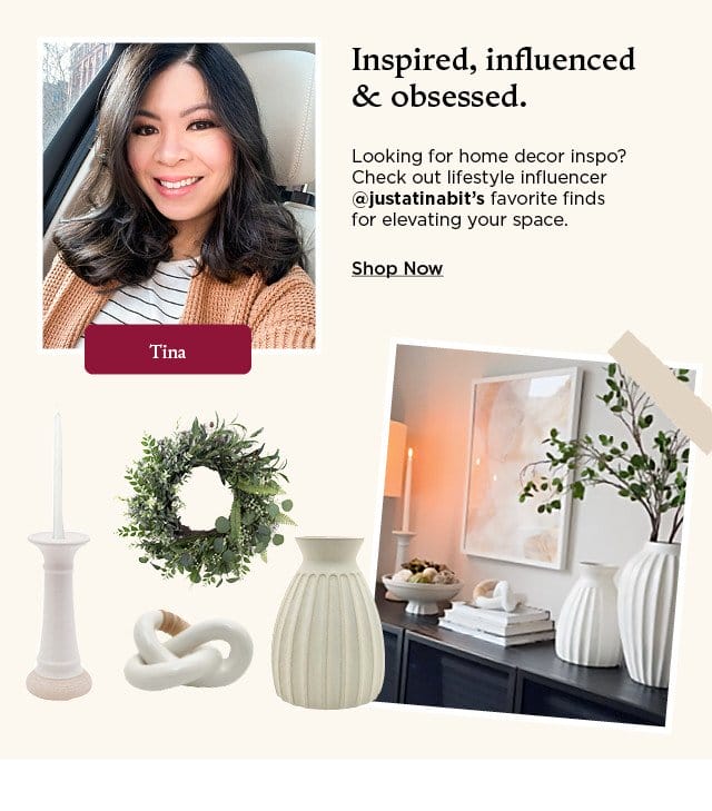 inspired, influenced and obsessed. shop tina pham's favorite finds for elevating your space.