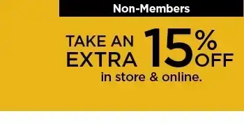take an extra 15% off in store and online. shop now. 