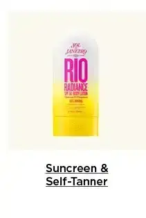 shop sunscreen and self tanner.