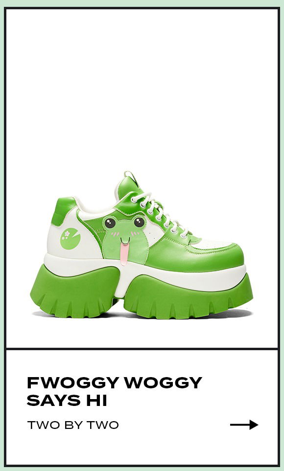 Fwoggy Woggy Says Hi Chunky Trainers - Green