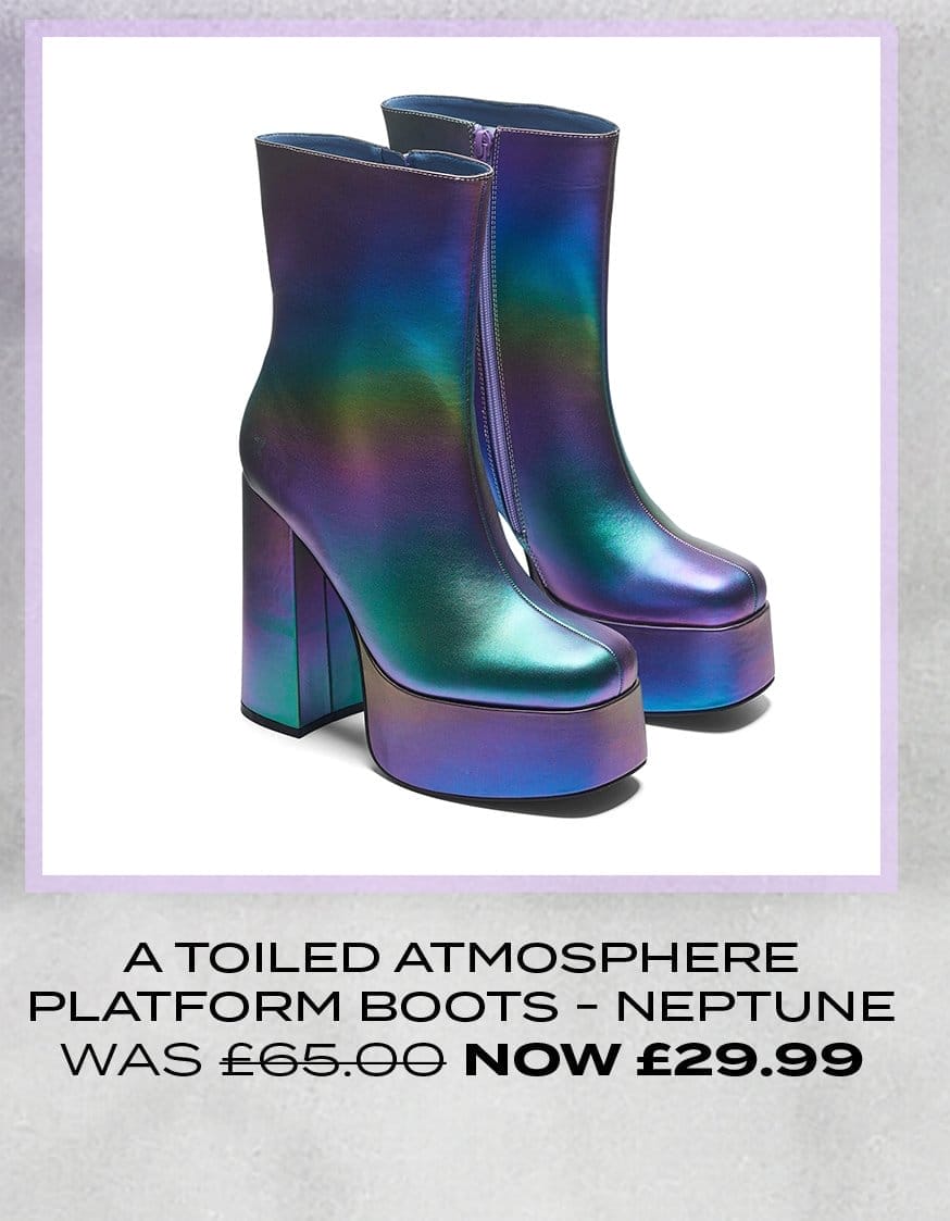 A Toiled Atmosphere Platform Boots - Neptune