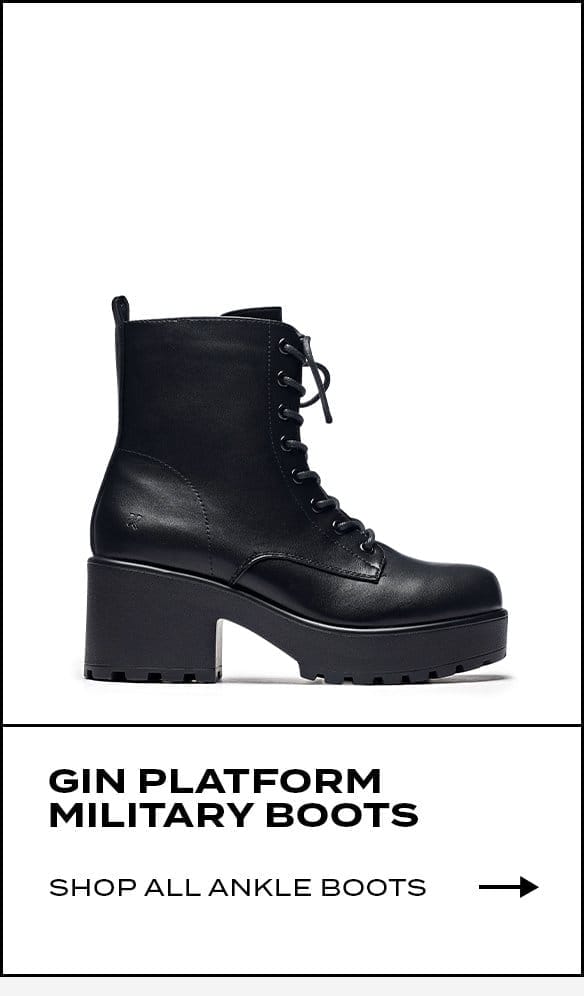 Gin Platform Military Boots