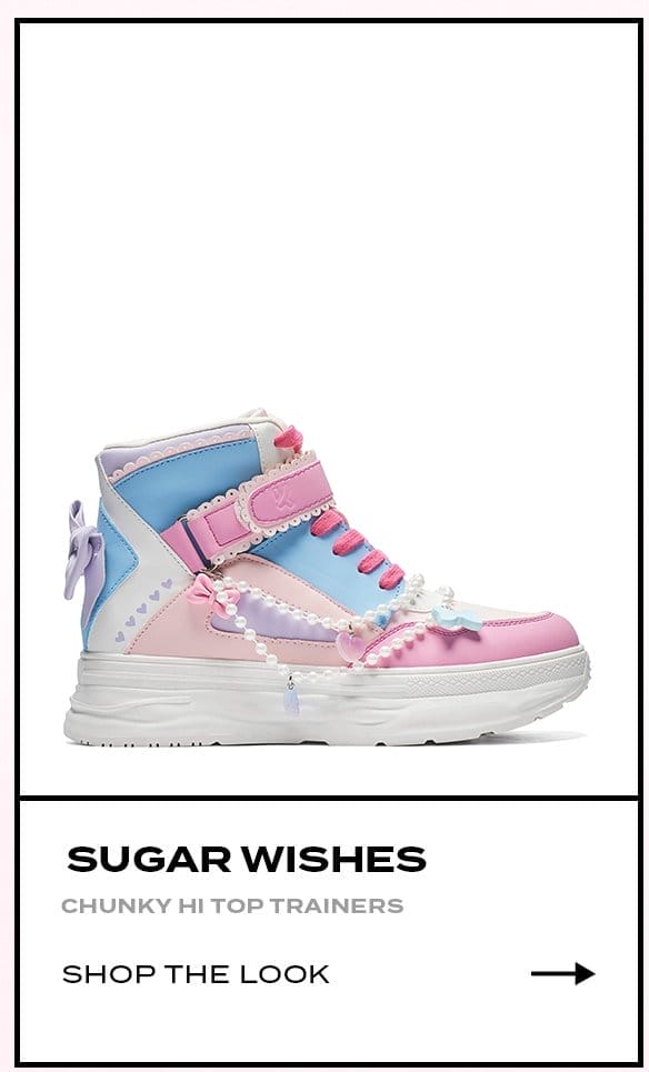 Sugar Wishes Chunky Hi Top Trainers - Pastel Multi