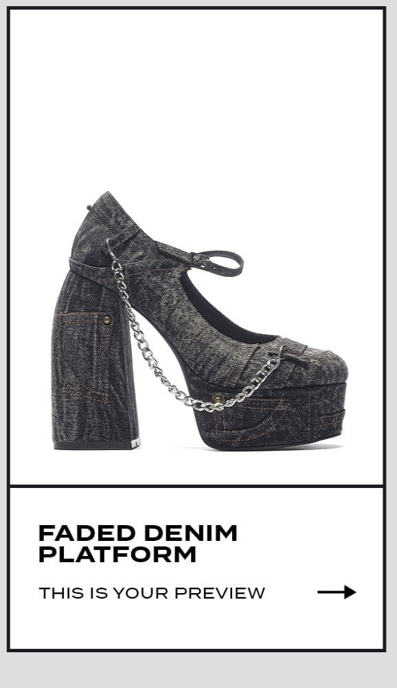 Faded Denim Platform