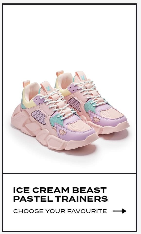 Ice Cream Beast Pastel Trainers