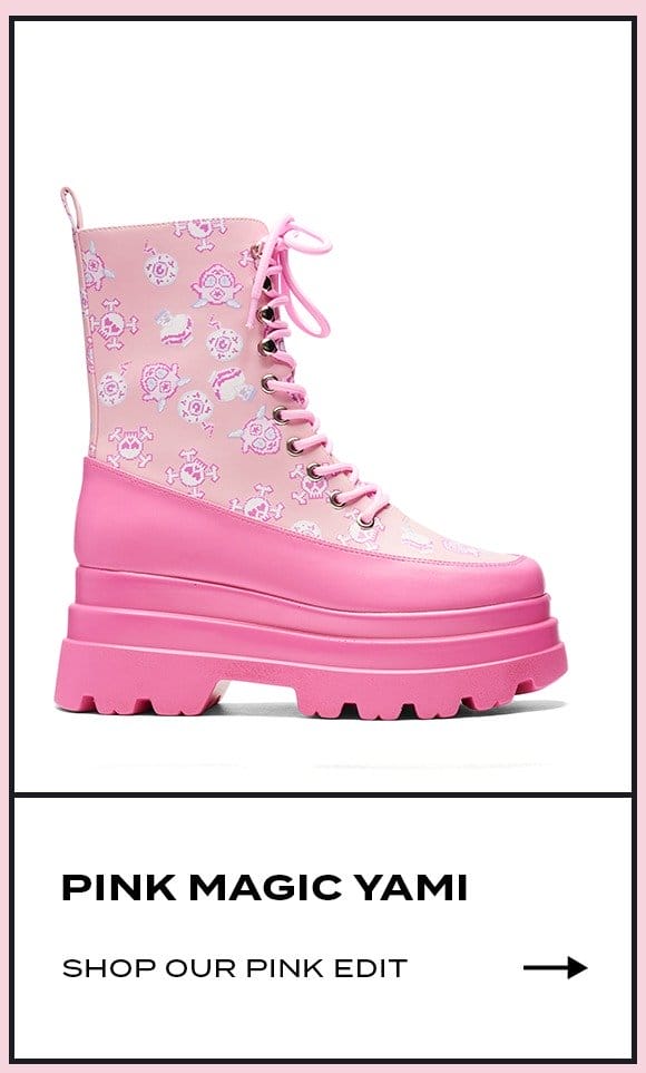 Pink Magic Yami Printed Trident Boots