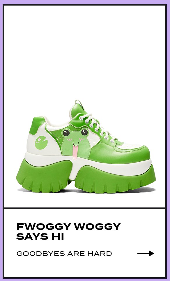 Fwoggy Woggy Says Hi Chunky Trainers - Green