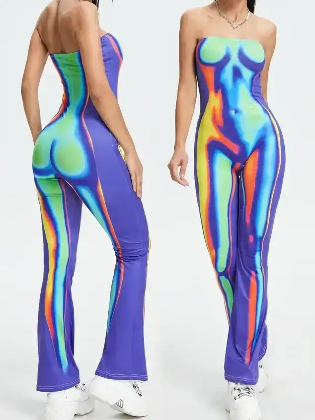 Multicolor Body print Tube Ju...