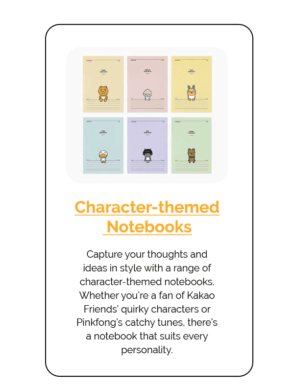 CHARACTER-THEMED NOTEBOOKS