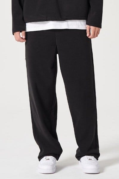 Image of Fleeced Elastic Pants Ash