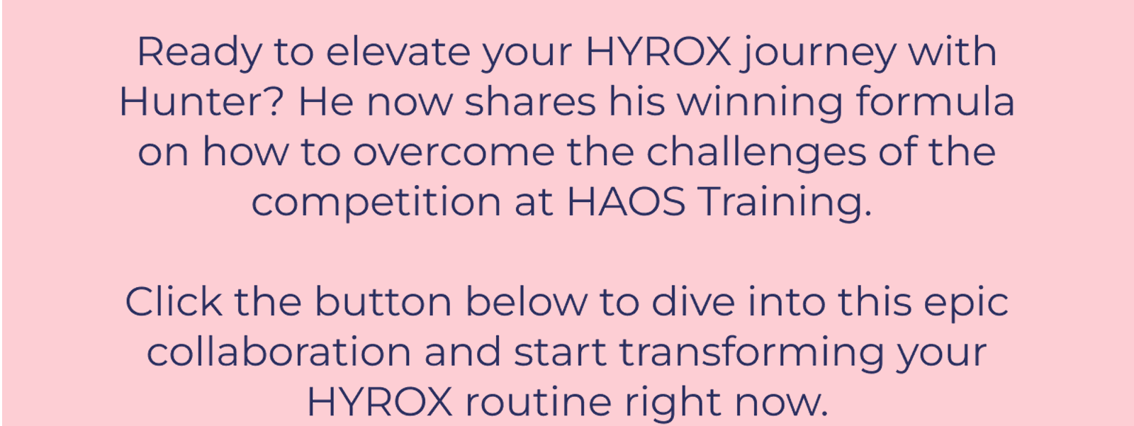 Ready to elevate your HYROX journey with Hunter?