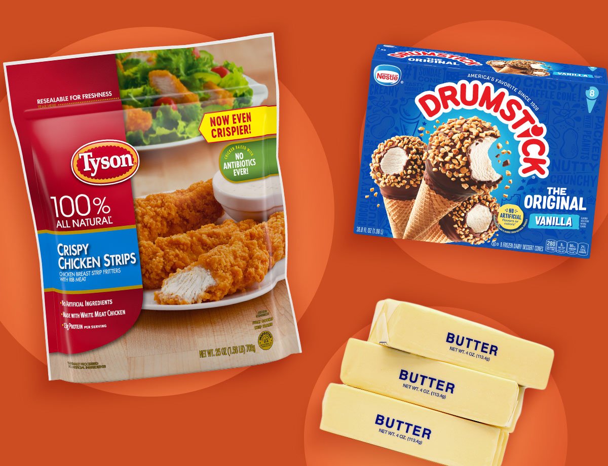 Your Weekly Featured Coupons: Land O Lakes Butter, Original Drumstick Cones, Tyson Crispy Chicken Strips