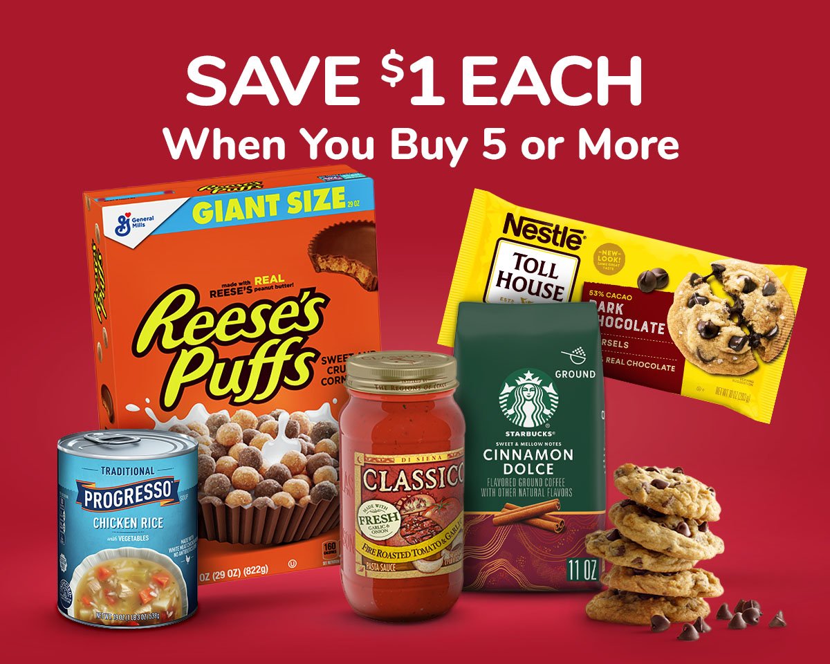 Save \\$1 Each When You Buy 5 or More