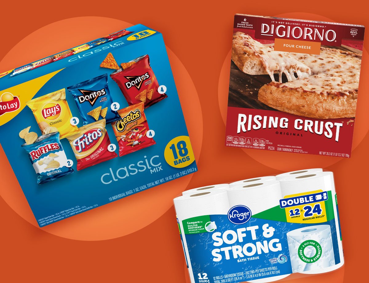 Your Weekly Featured Coupons: Frito-Lay Variety Pack, DiGiorno Frozen Pizza, Kroger Brand Bath Tissue