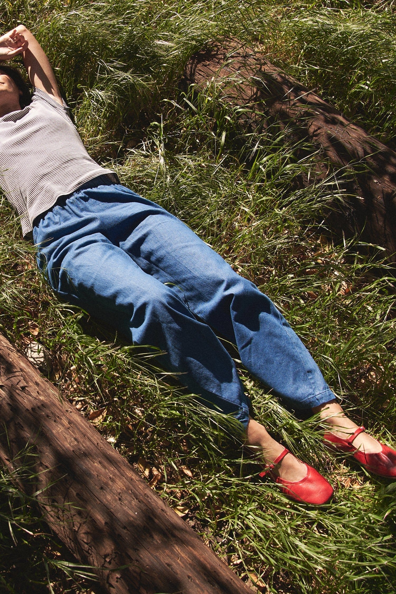 Image of Washed Denim Pant