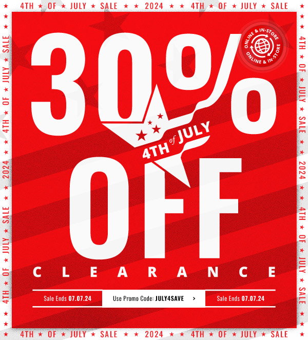 Fourth of July Sale: 30% off clearance