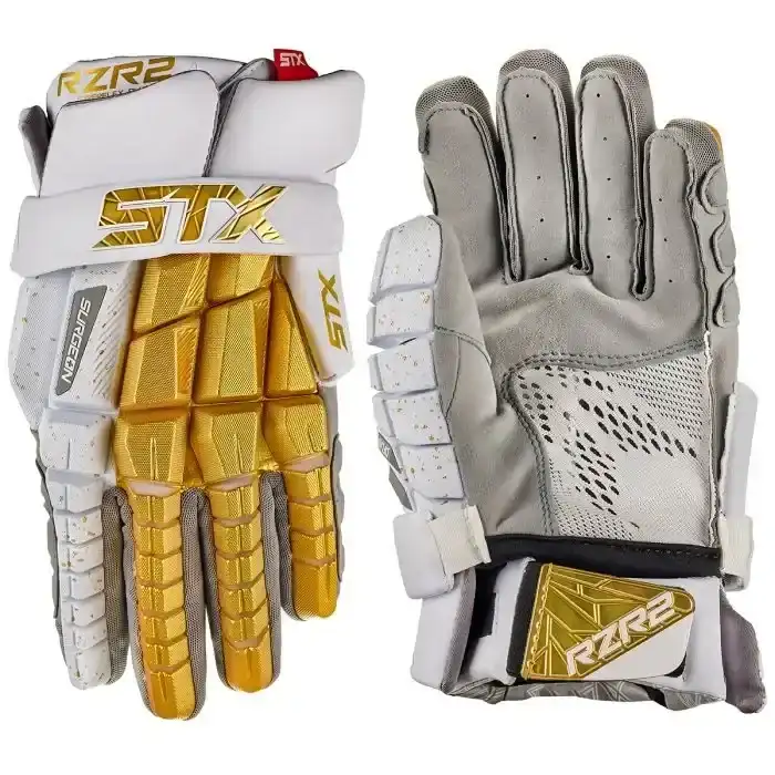 STX Surgeon RZR 2 LE Lacrosse Gloves Gold