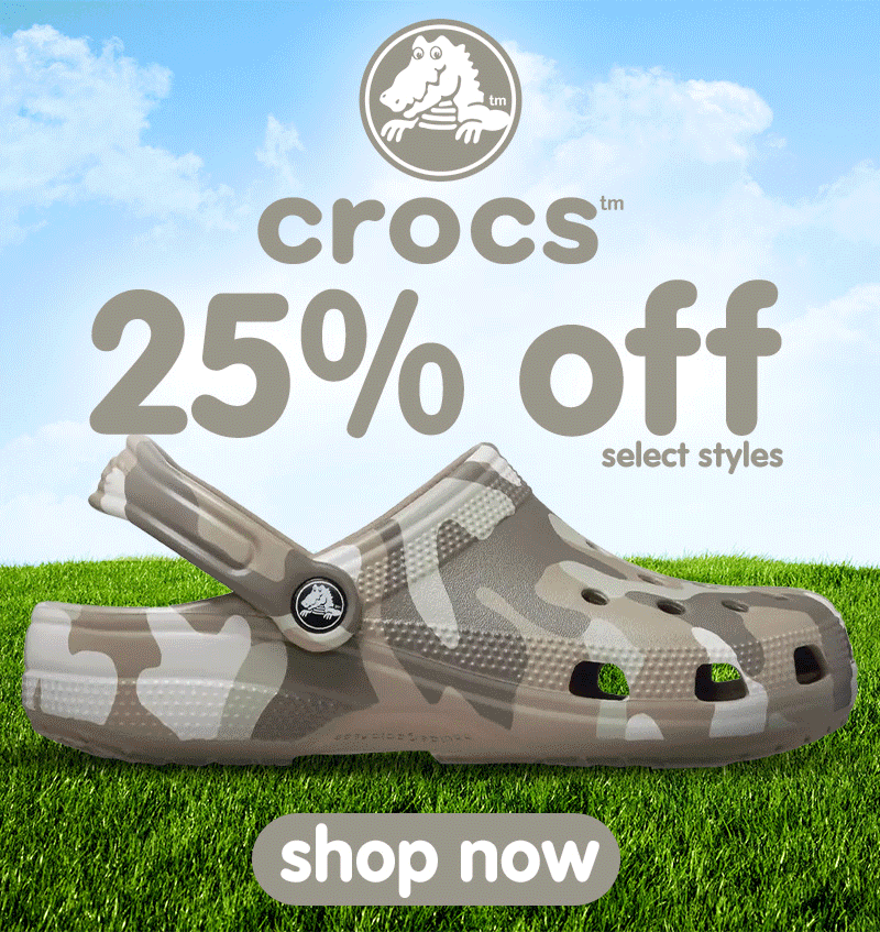 25% off Crocs