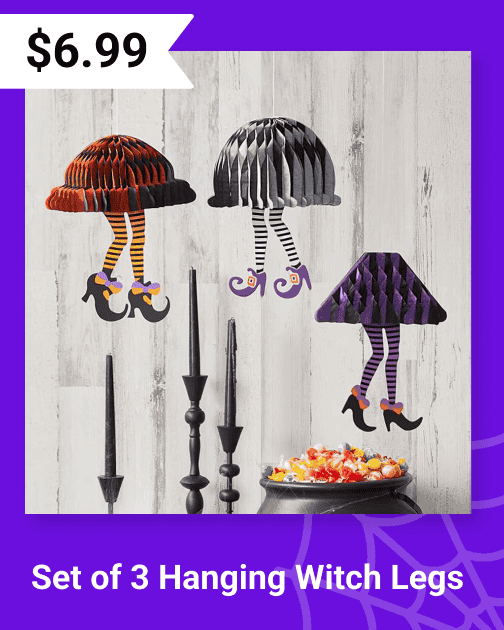 Set of 3 Hanging Witch Legs