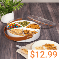 Portable Divided Snack Box Tray & Scoop