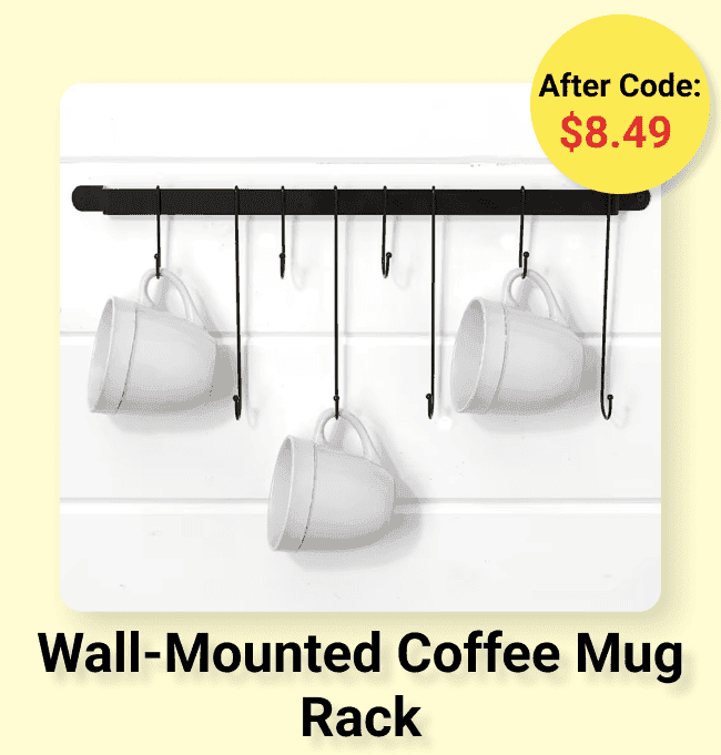 Wall-Mounted Coffee Mug Rack