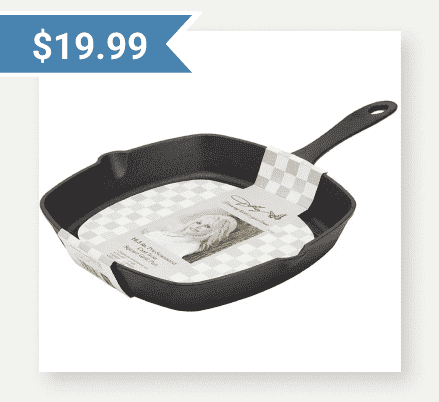 Dolly Preseasoned Cast Iron Square Grill Pan