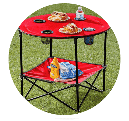 Folding Picnic Table with Shelf