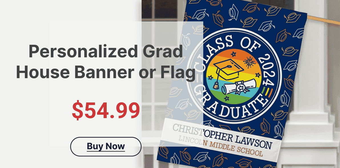 Personalized Grad House Banner or Flag