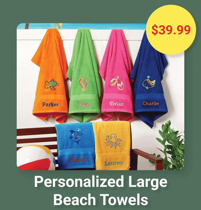 Personalized Large Beach Towels